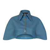 Malondie Blue Muse Cape Shirt