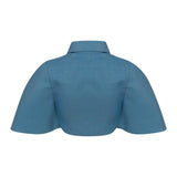 Malondie Blue Muse Cape Shirt