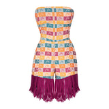 Summer Blocks Short Jumpsuit