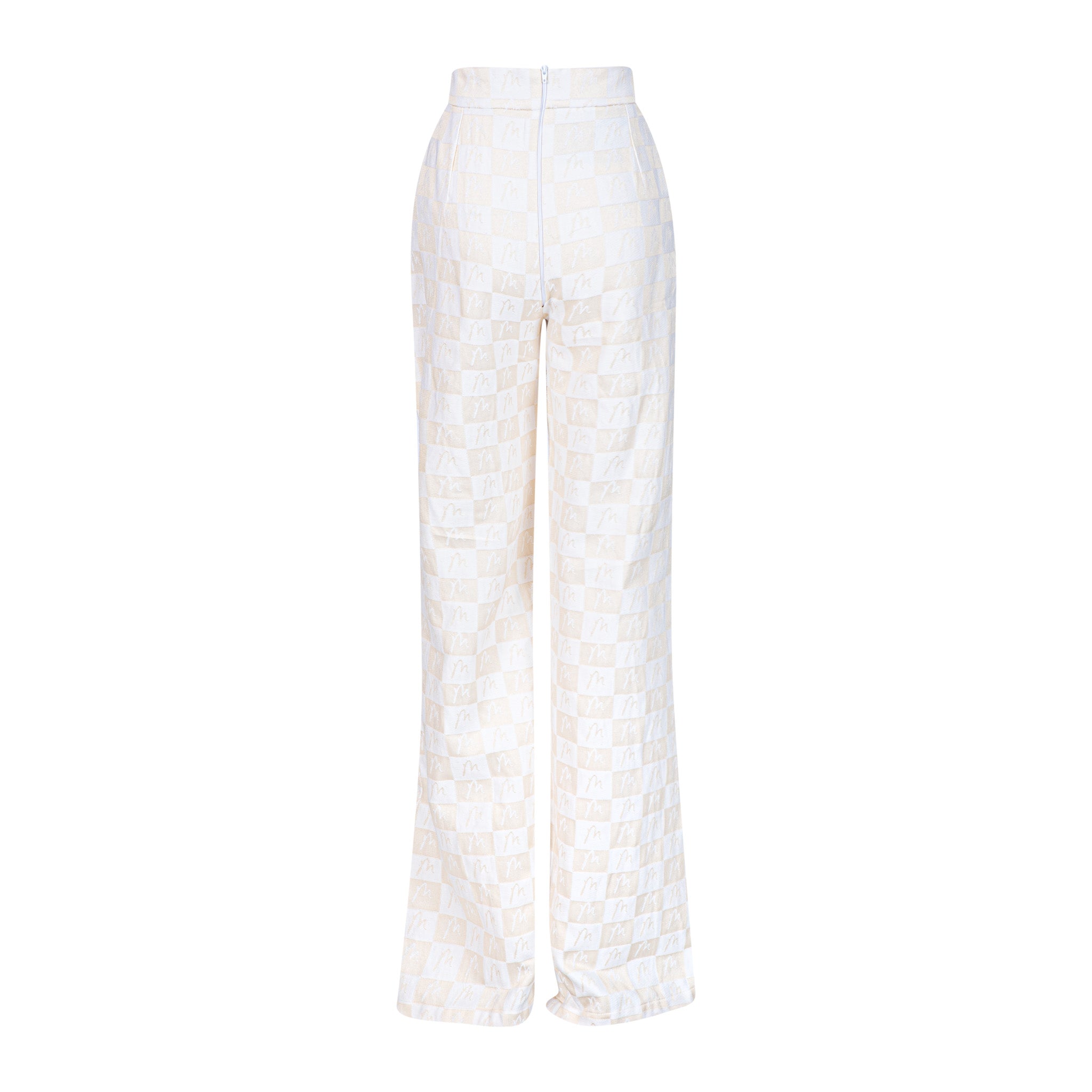 Malondie Woven Front Fringe Pants