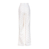 Malondie Woven Front Fringe Pants