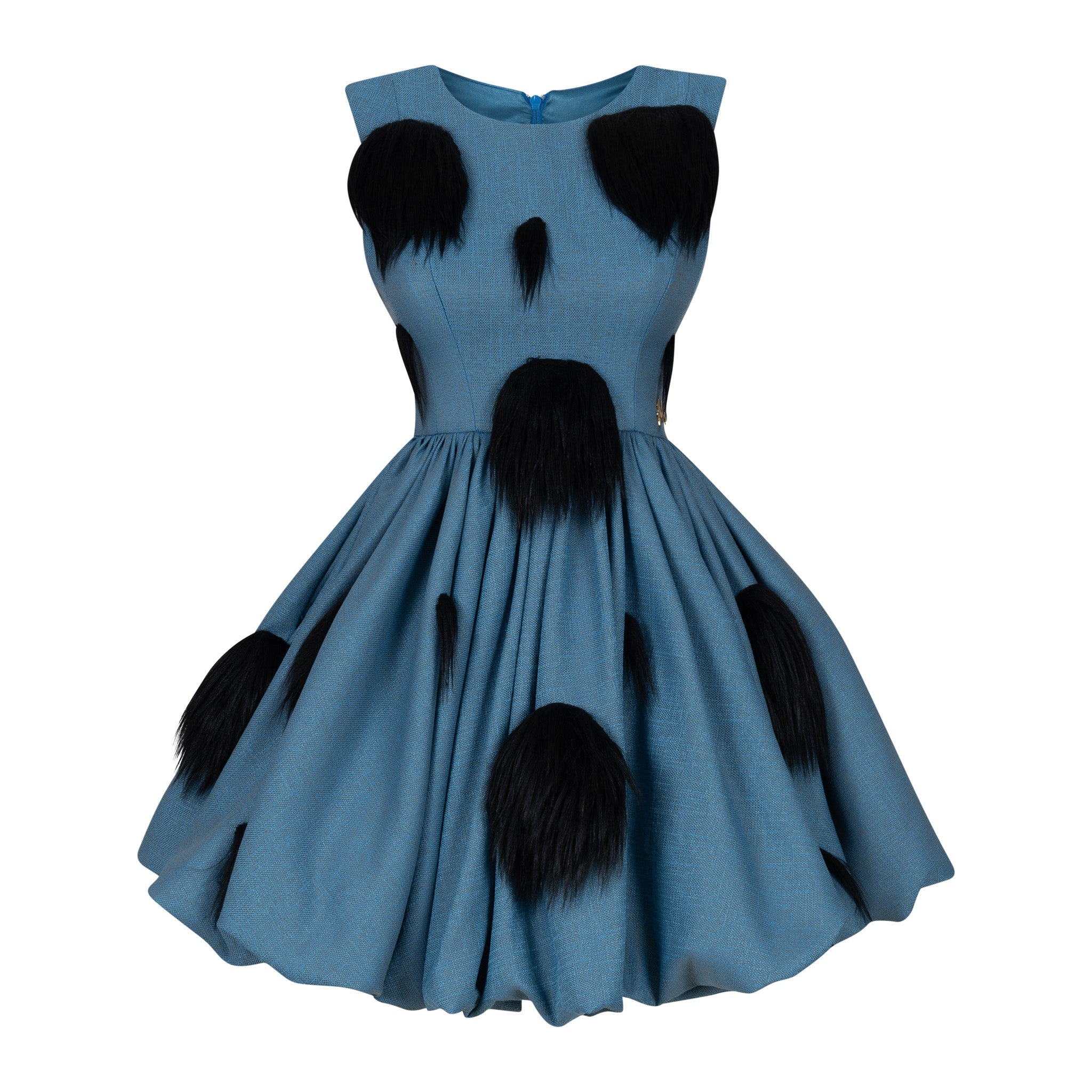Fur Dot Bubble Dress