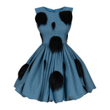 Fur Dot Bubble Dress