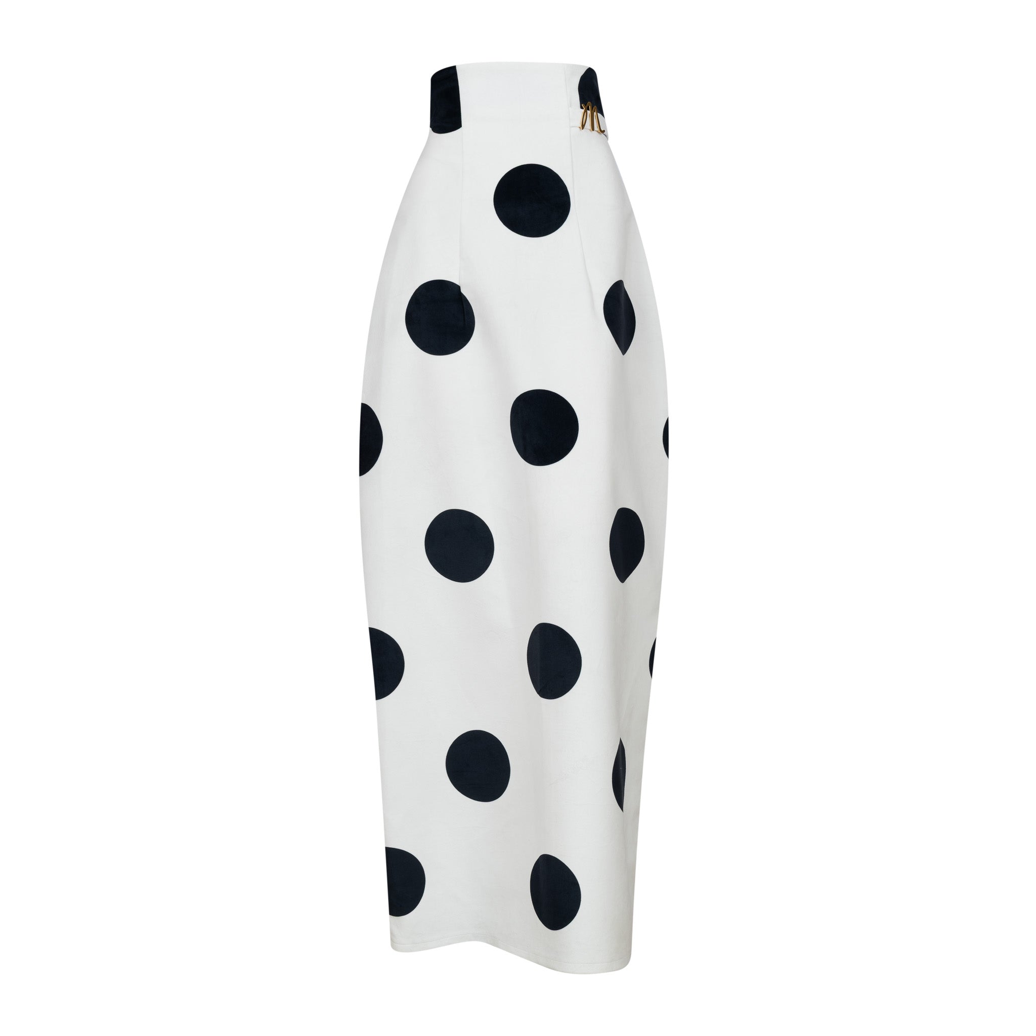 Malondie Polka Poise Pencil Maxi Skirt