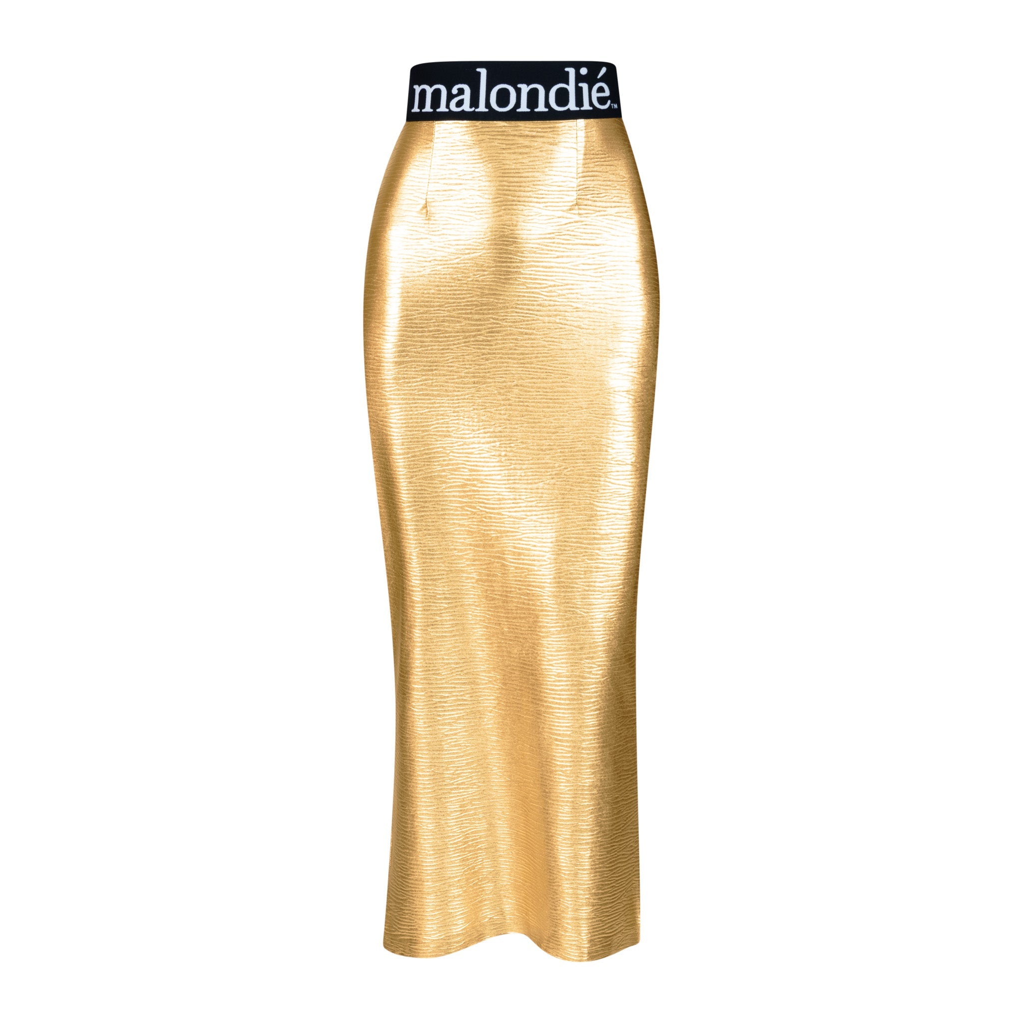 Malondie Golden Pencil Skirt