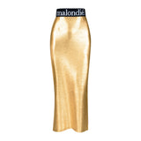 Malondie Golden Pencil Skirt
