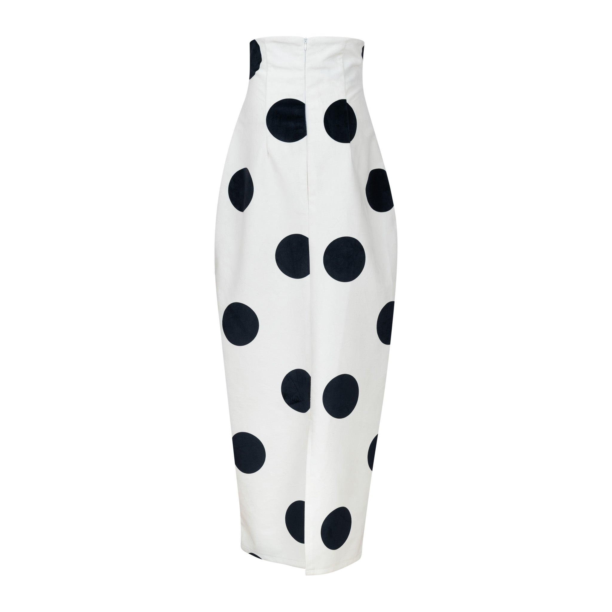 Malondie Polka Poise Pencil Maxi Skirt