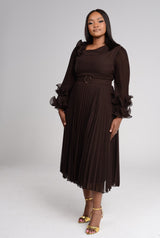 Chiffon Brown Whisper dress