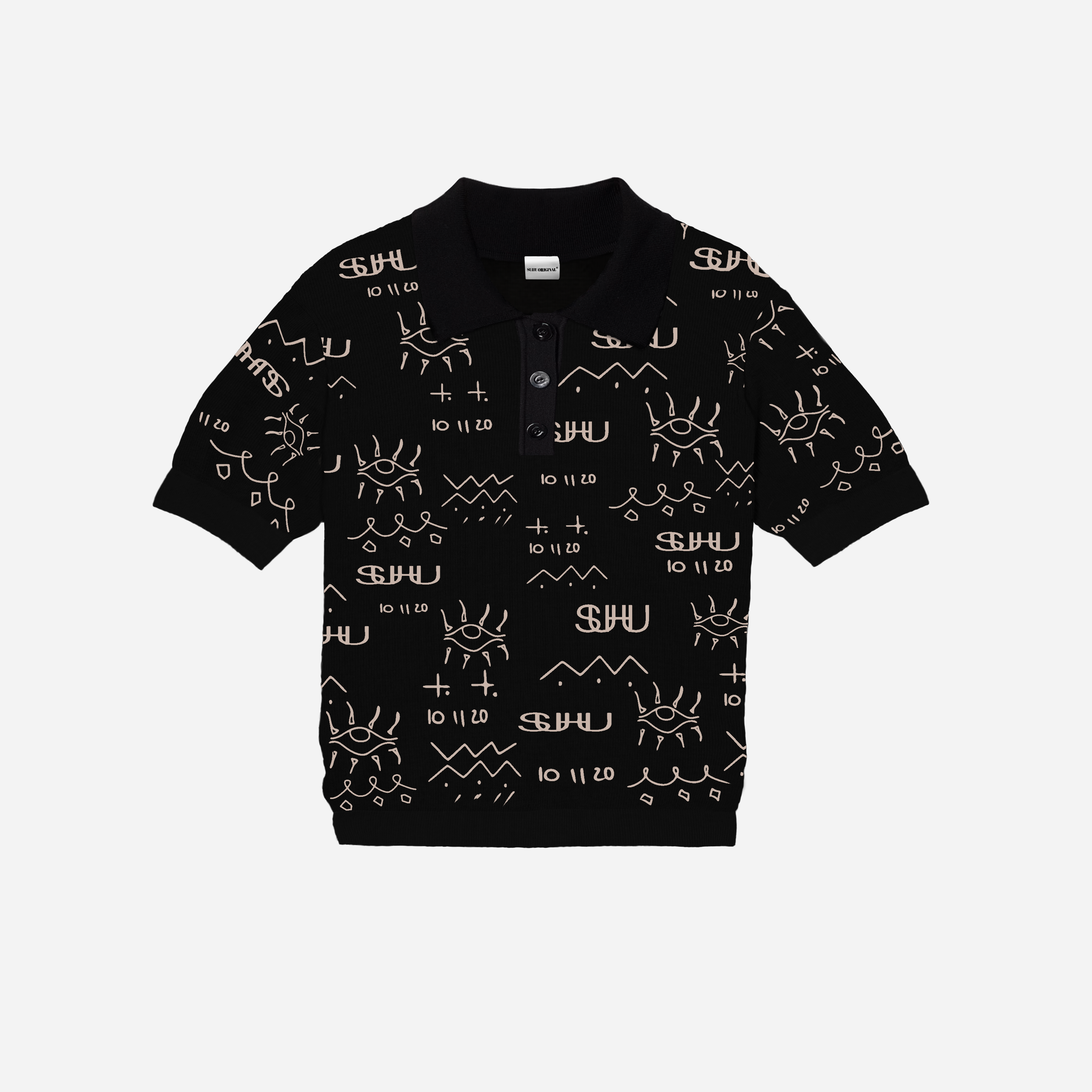 SUHU EYE KNITTED GOLFER (BLACK)