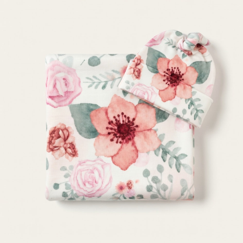 Aai Aai Baby Swaddle and Beanie Set