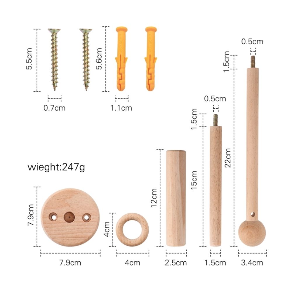 Wall Mounted Wooden Mobile Arm