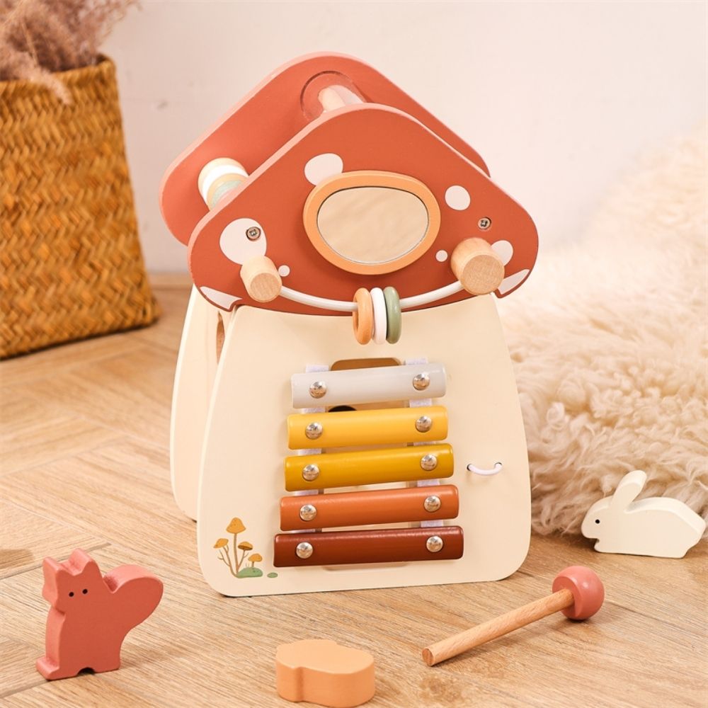 5-in-1 Wooden Activity Mushroom