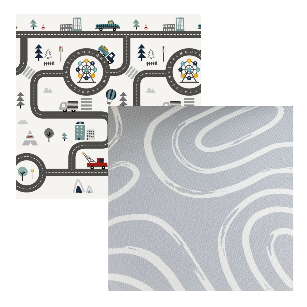 Tayla Jean Grey Brush Stroke & Road Play Mat