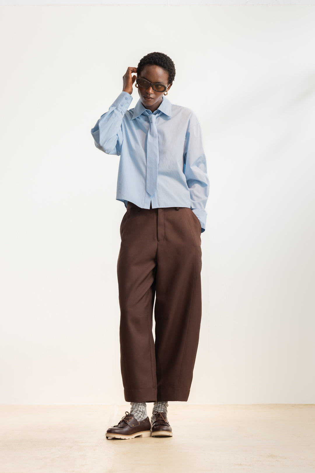 Meadow Cropped Shirt With Tie