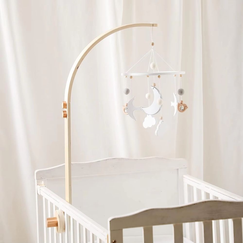 Curved Wooden Crib Mobile Arm