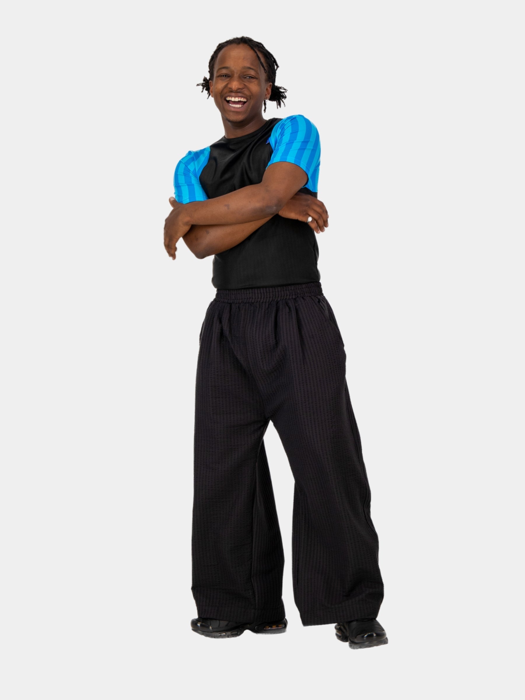 Cropped Seersucker Pants