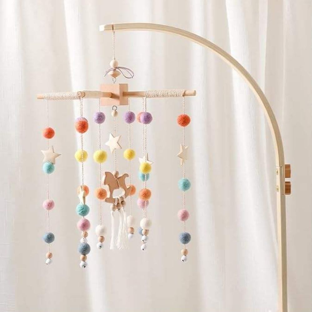 Curved Wooden Crib Mobile Arm