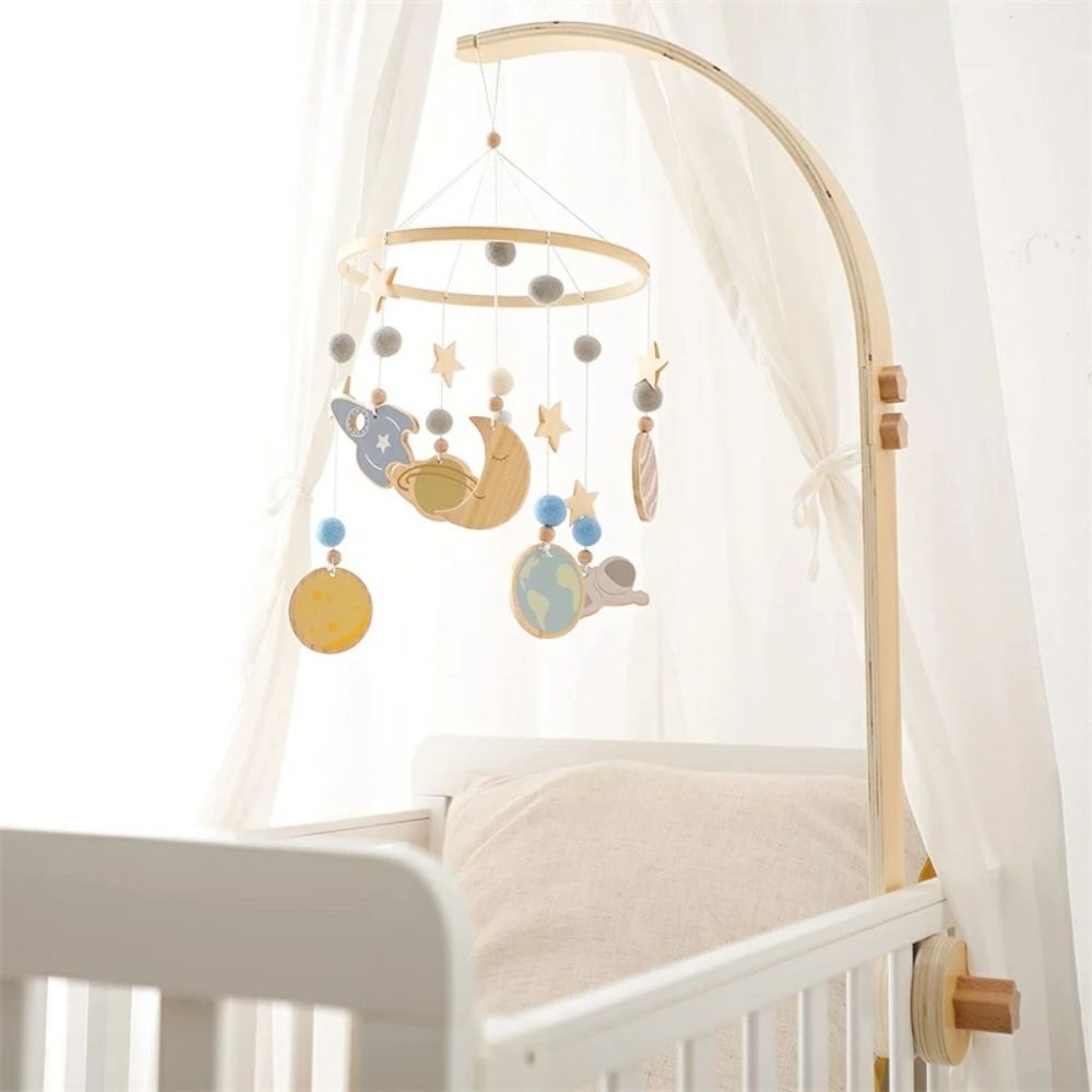 Curved Wooden Crib Mobile Arm