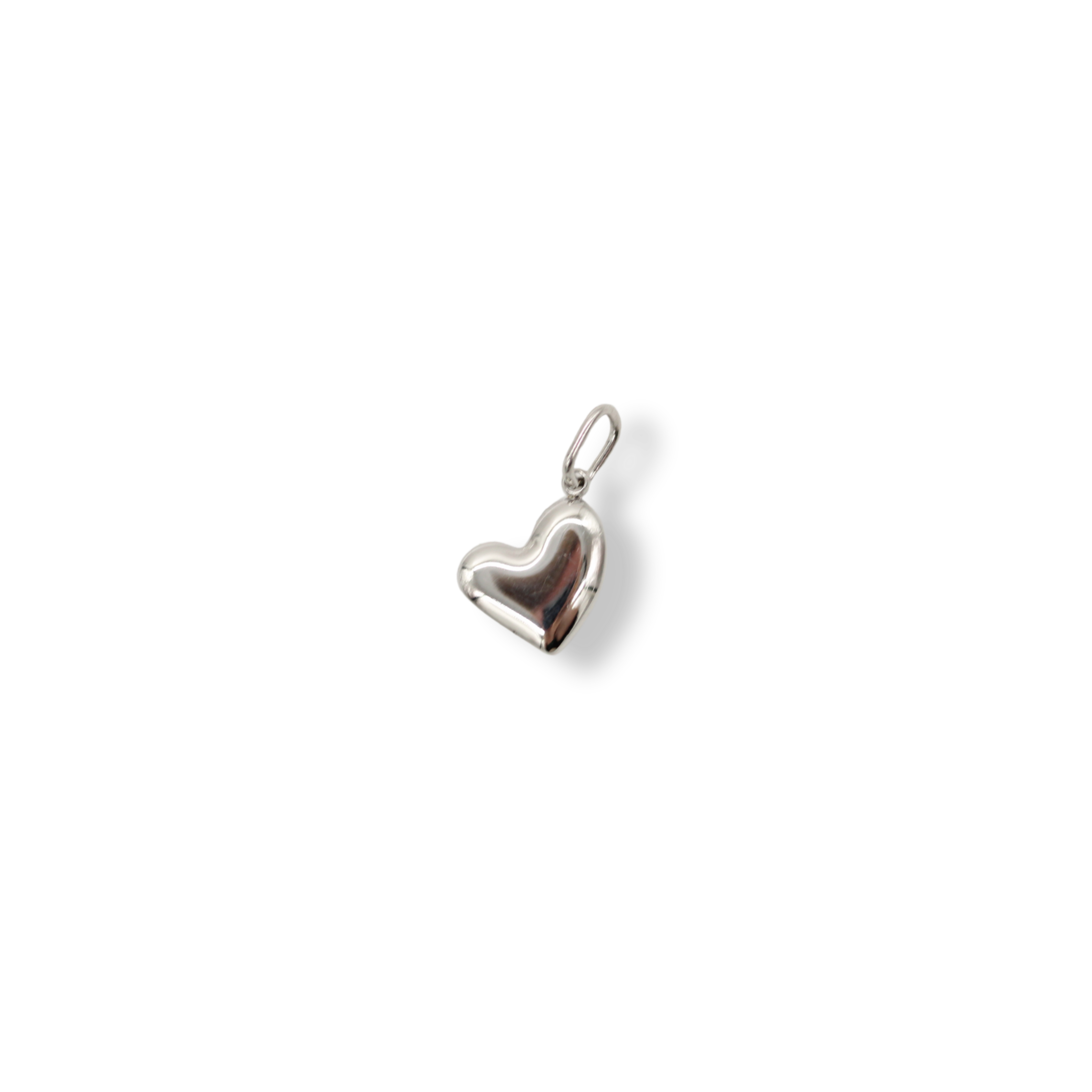 Big Heart Dangly Charm Silver