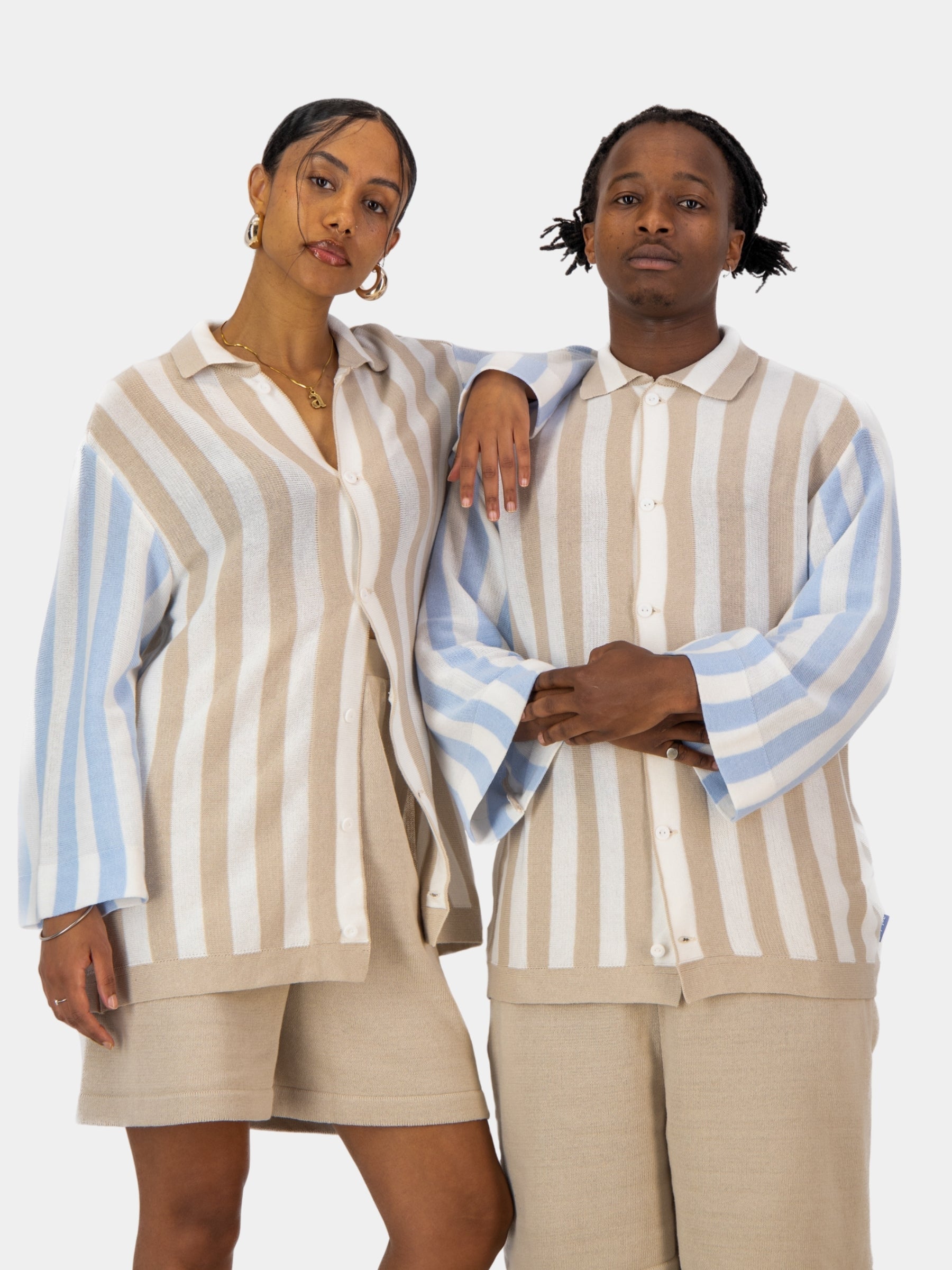 Knitted Stripe Bowler (oversized)