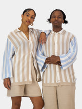 Knitted Stripe Bowler (oversized)