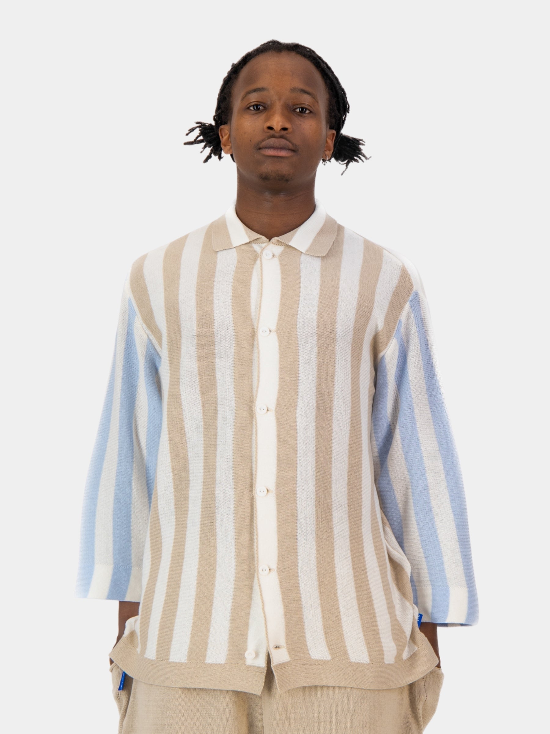 Knitted Stripe Bowler (oversized)