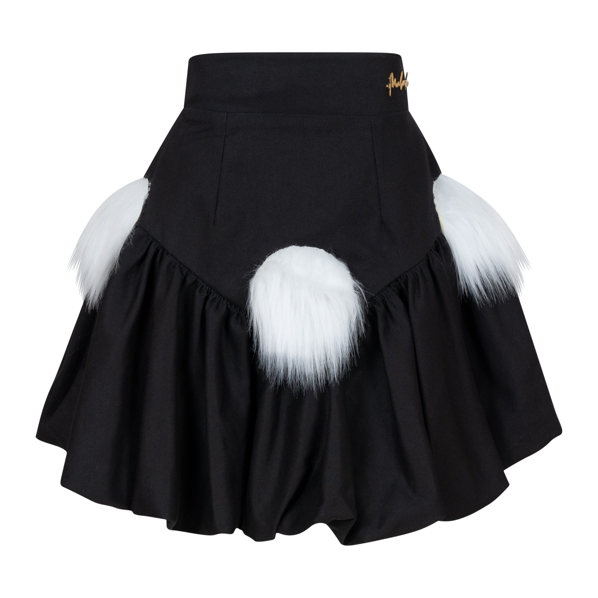 Polka Fur Skirt