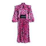 Malondie Pink Safari Pleated Dress