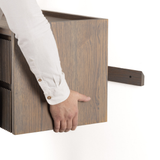 The Monolith Floating Bedside - Ash Brown