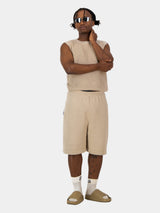 Knitted Shorts - Stone
