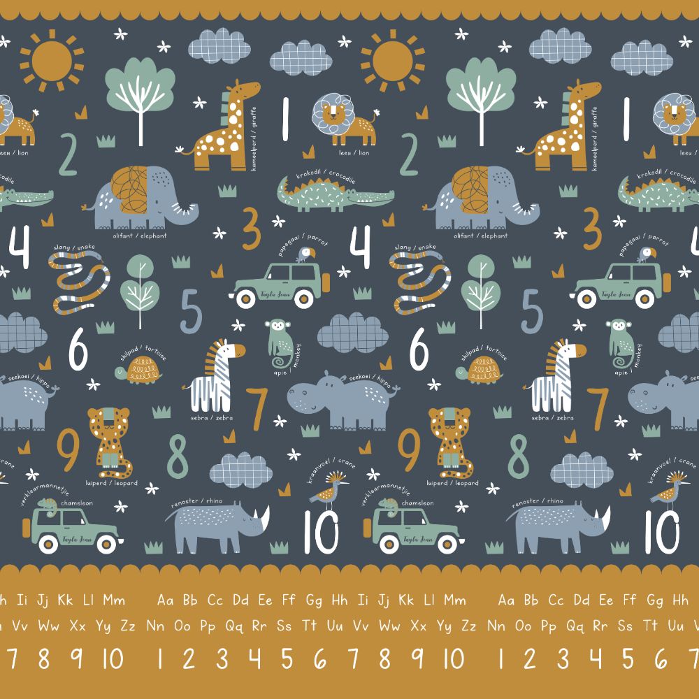 Tayla Jean Safari Numbers & Beige Play Mat