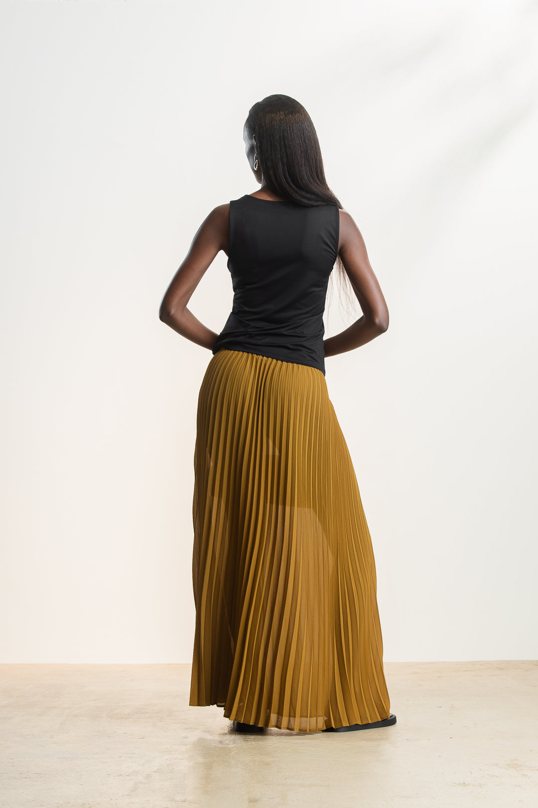 Karla Pleated Maxi Skirt