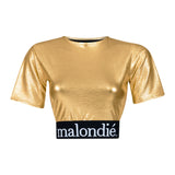 Malondie Gold Crop Top