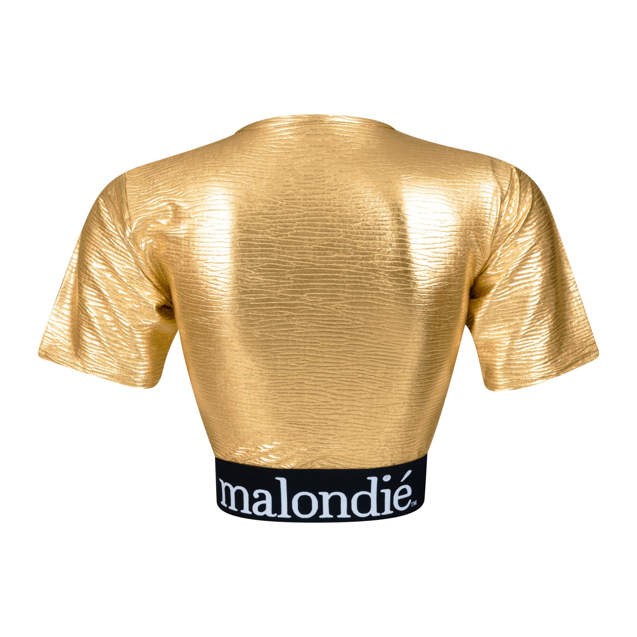 Malondie Gold Crop Top
