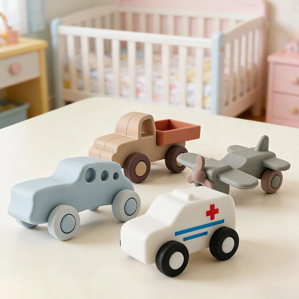 Teething Toy Silicone Play Cars