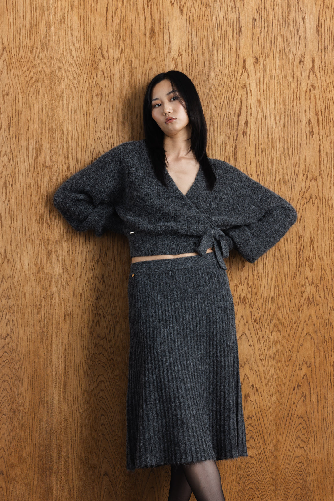 Yoliswa Mock Wrap Knit Top