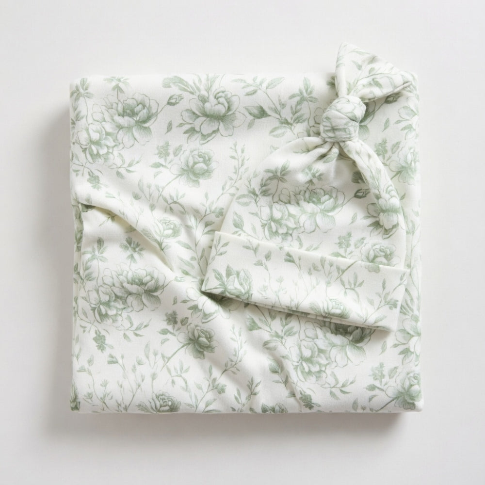 Aai Aai Baby Swaddle and Beanie Set
