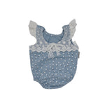 Meerkat Light Blue Flower Short Leotard