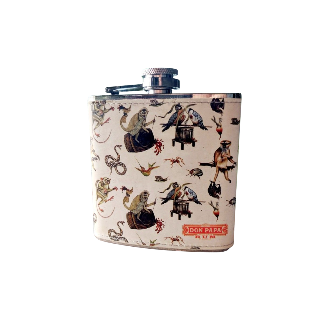 Don Papa Rum 750ml + FREE Hip Flask & Playing Cards
