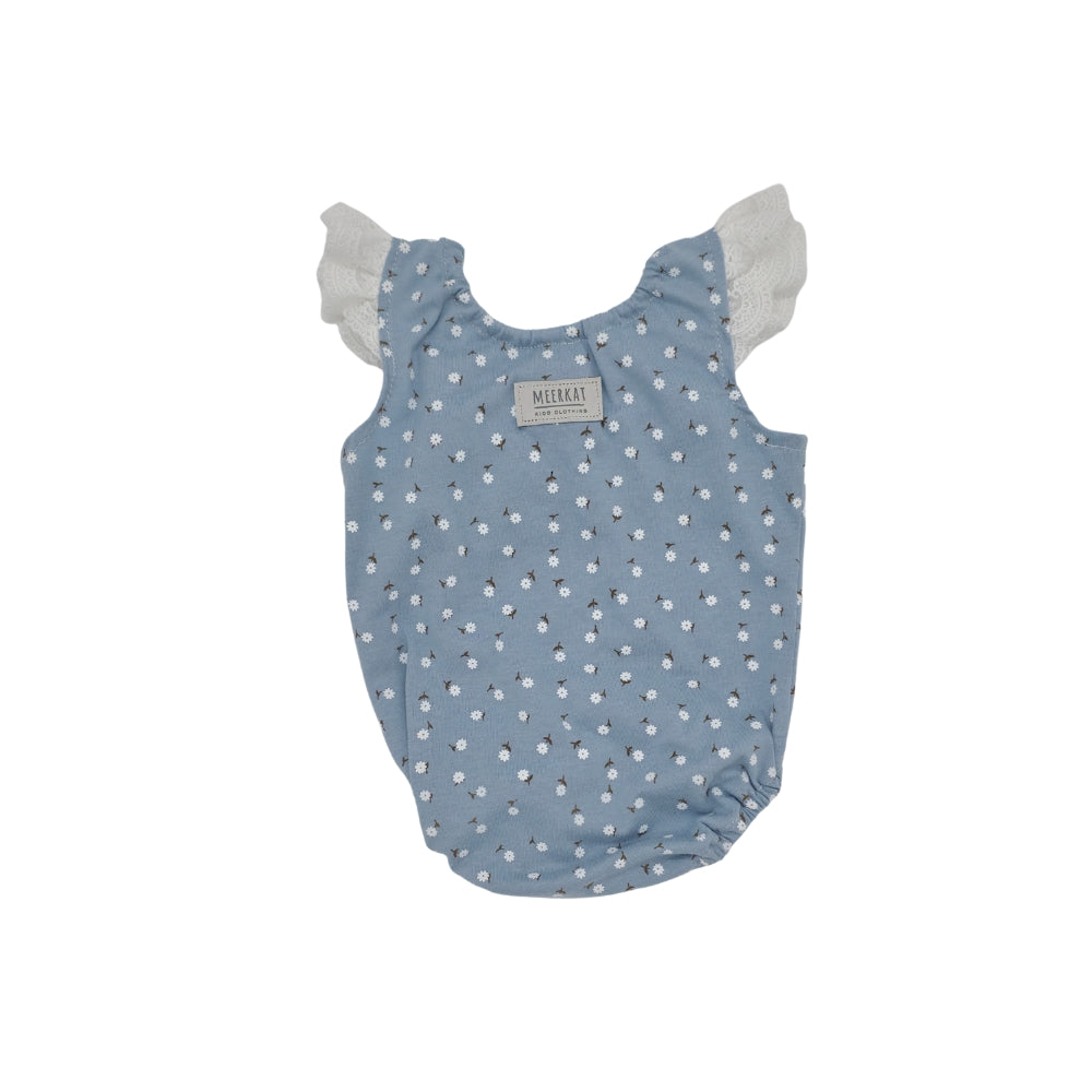 Meerkat Light Blue Flower Short Leotard