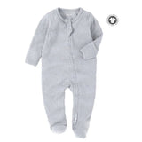 Boki Organic Rib Zipsuit with Footies & Mittens