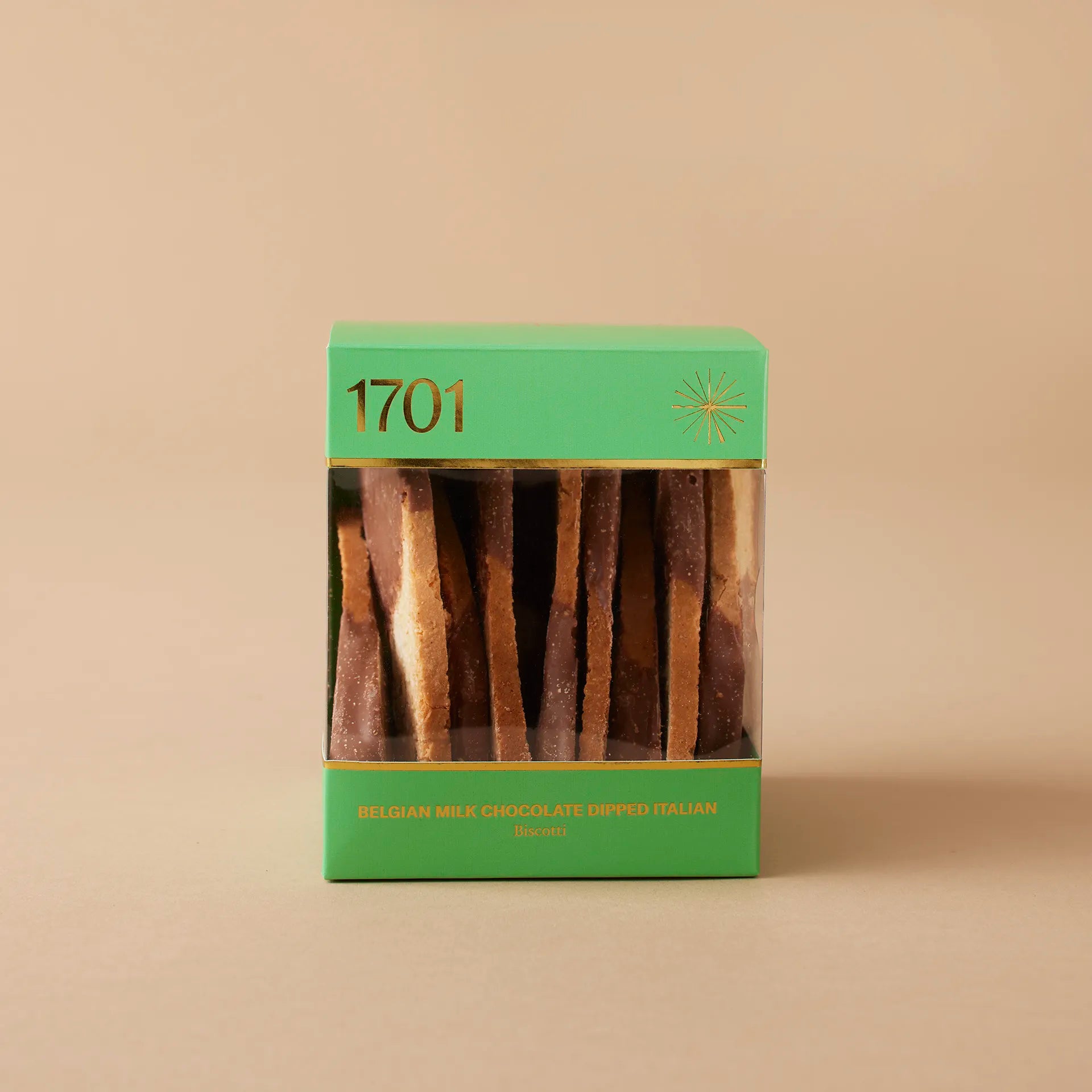 Belgian Milk Chocolate Dipped Almond & Pistachio Italian Biscotti Box (200g)
