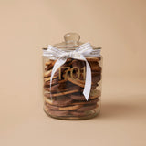 Large Belgian Milk Chocolate Dipped Italian Biscotti Jar (1.4kg)