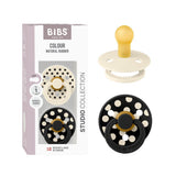 BIBS 2-Pack Latex Colour Polka Pacifiers