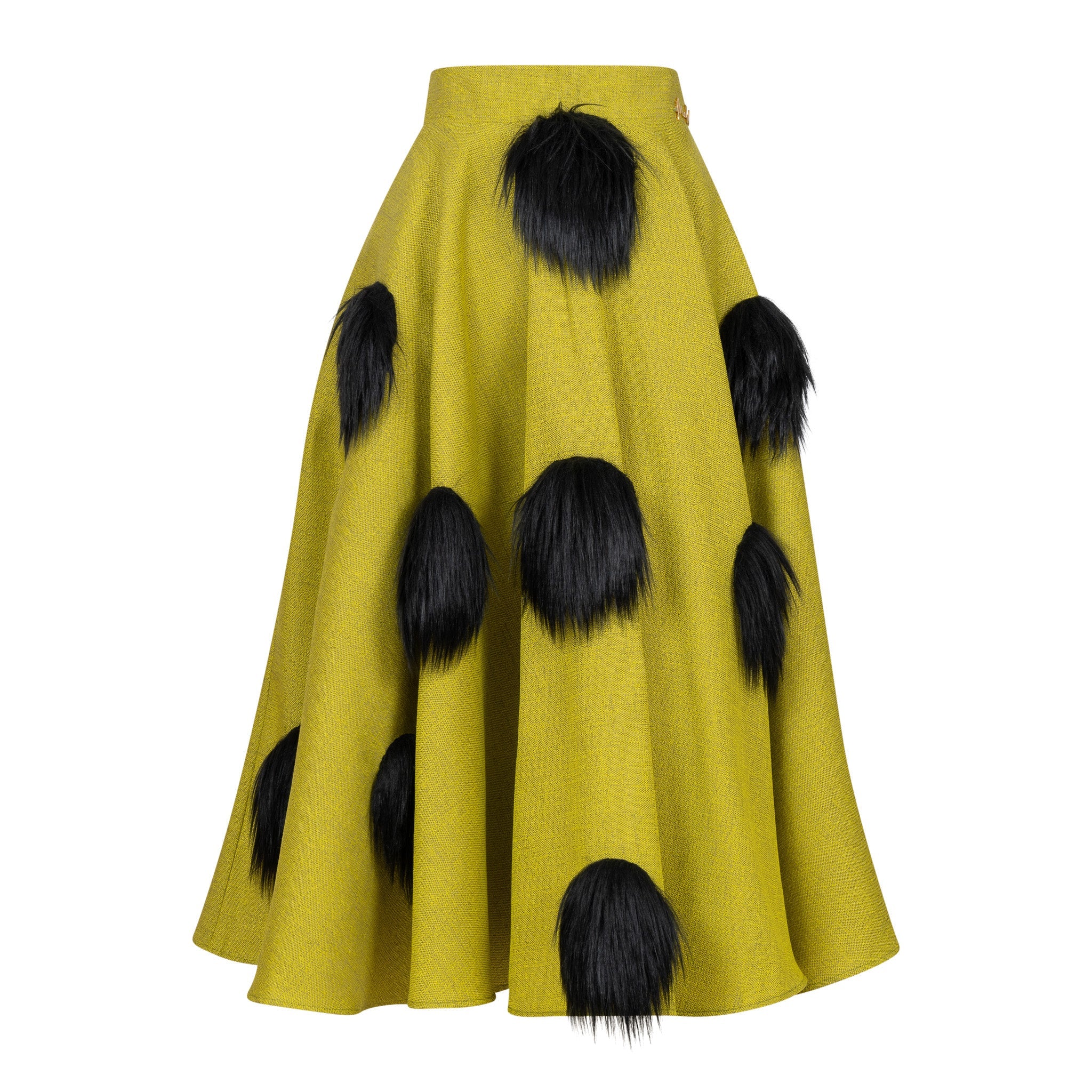 Malondie Luna Fur Dot Skirt