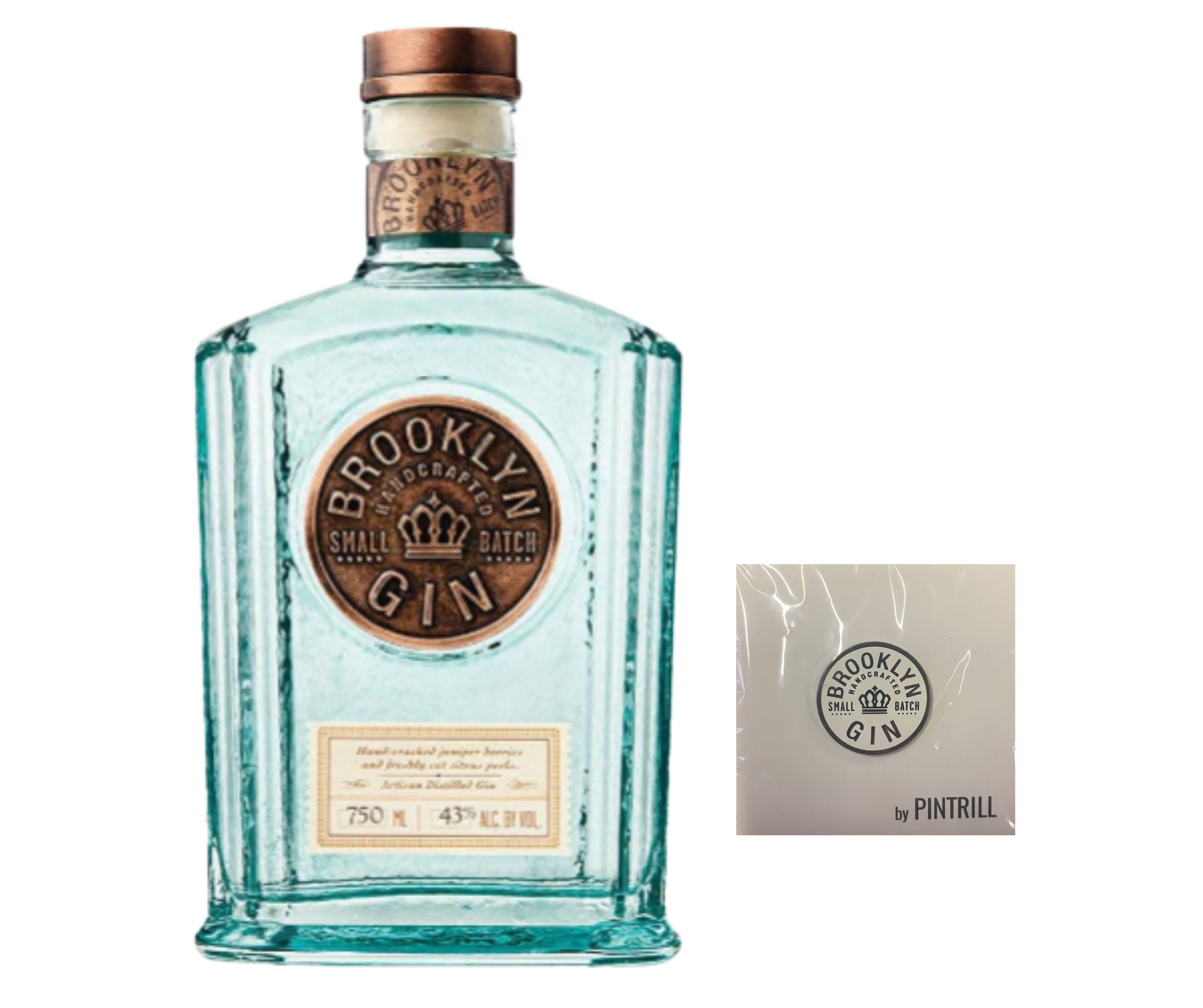 Brooklyn Gin 750ml + FREE Pin