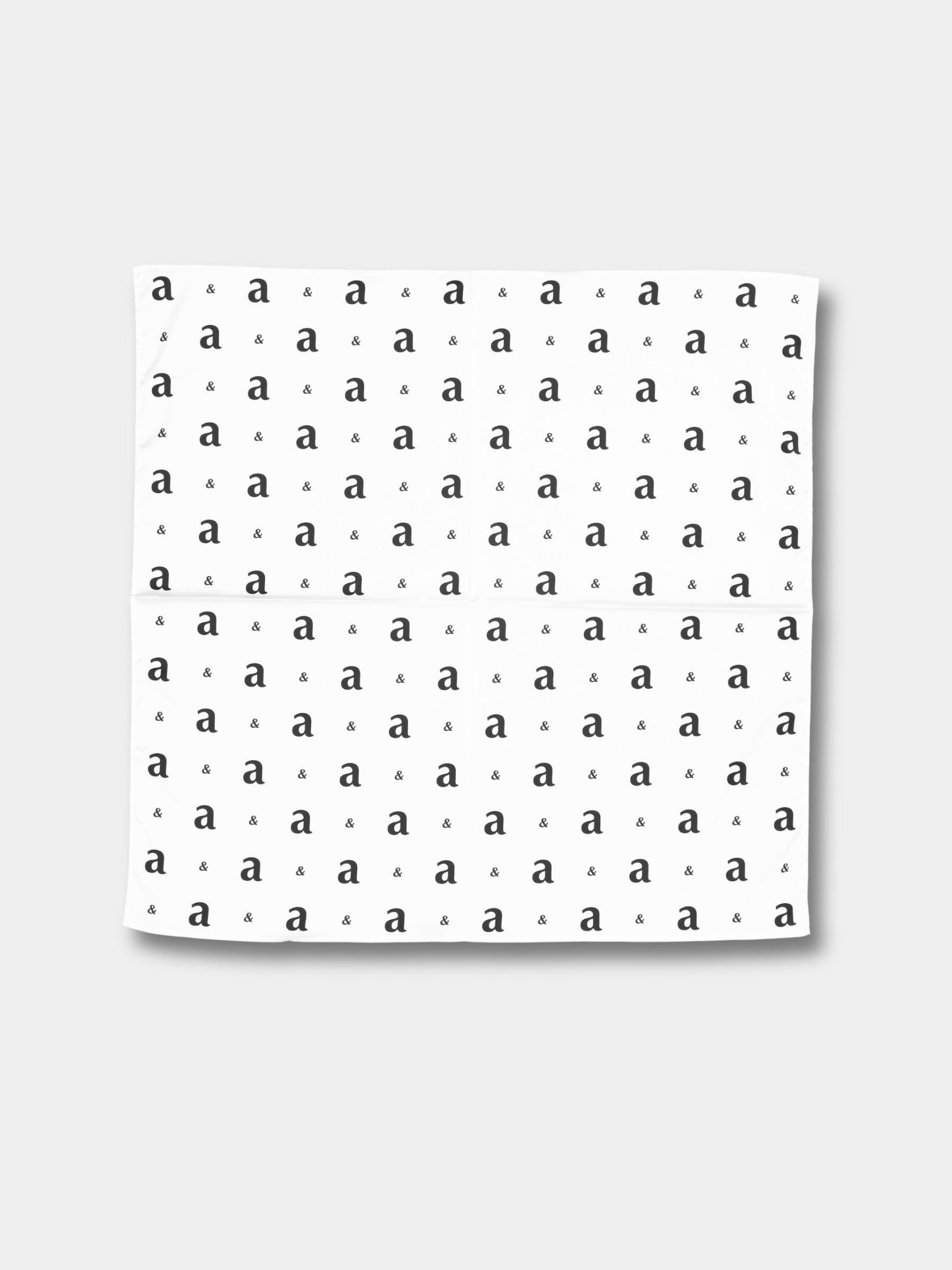 Monogram Satin Scarf - White