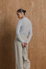 Gabby Mesh Poloneck