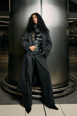 Musarrat Denim Trench