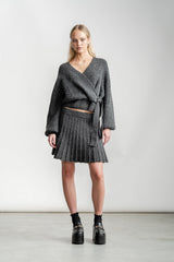 Lola Flippy Mini Skirt _ 162001 _ Charcoal